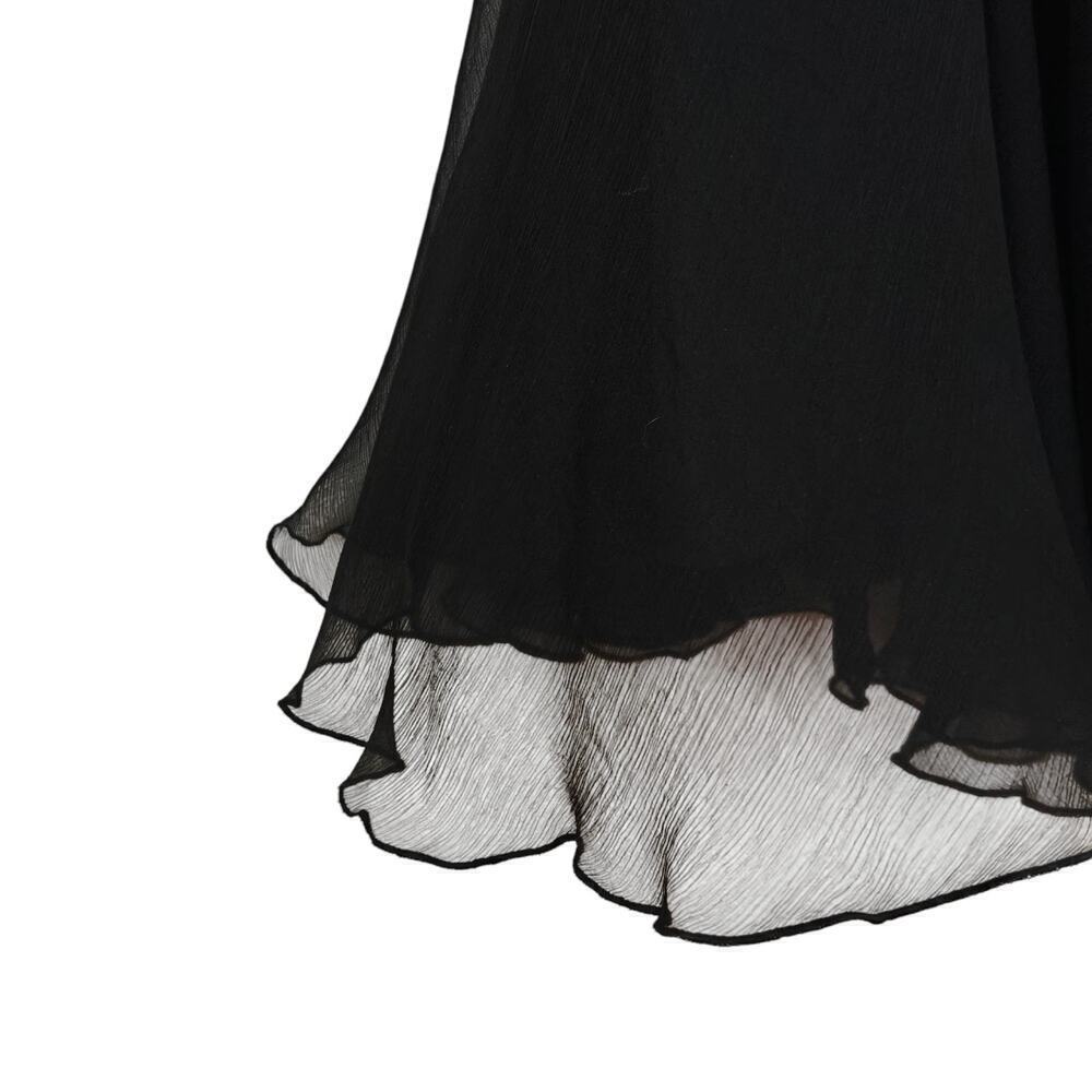 Tadashi Shoji Collection Silk Chiffon Dress Size 2 Black Cocktail Evening - Picture 7 of 11